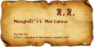 Menyhért Marianna névjegykártya